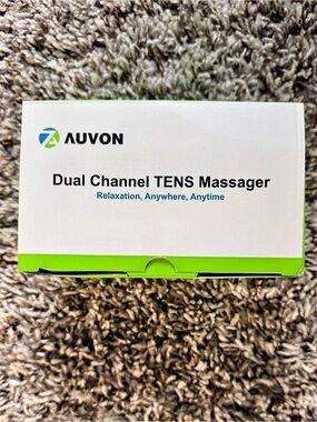 AUVON Dual Channel TENS Massager White & Silver